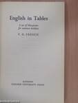 English in Tables