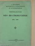 A budapesti református egyházmegye és egyházközségei tisztikarának név- és címjegyzéke 1944-1946