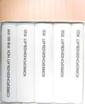 Correspondenzblatt der Generalkommission der Gewerkschaften Deutschlands 1919 (gótbetűs)/Korrespondenzblatt des Allgemeinen Deutschen Gewerkschaftsbundes 1920-1923 (gótbetűs) I-V.