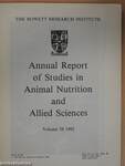 Annual Report of Studies in Animal Nutrition and Allied Sciences 38/1982.
