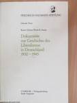 Dokumente zur Geschichte des Liberalismus in Deutschland 1930-1945