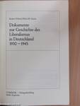 Dokumente zur Geschichte des Liberalismus in Deutschland 1930-1945