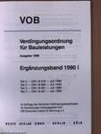 Verdingungsordnung für Bauleistungen - Ergänzungsband 1990 I.