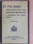 XI. Pius pápa «quadragesimo anno» kezdetű apostoli körlevele a társadalmi rend megújításáról