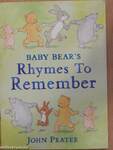 Baby Bear's Rhymes To Remember