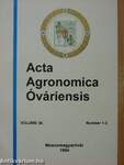 Acta Agronomica Óváriensis Volume 36. Number 1-2.