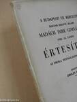 A Budapesti VII. Kerületi Magyar Királyi Állami Madách Imre Gimnázium 1934-35. tanévi értesítője az iskola fennállásának 54-ik évében