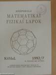 Középiskolai matematikai és fizikai lapok 1992. október