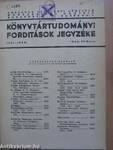 Könyvtártudományi fordítások jegyzéke 1956. április