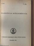 Filozófiai közlemények 1973/2.