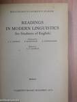 Readings in modern linguistics (for Students of English)