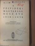 A felvidéki magyarság húsz éve 1918-1938