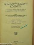 Természettudományi Közlöny 1925. január-december/Pótfüzetek a Természettudományi Közlönyhöz 1925. január-december