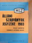 Állami Szabványok Jegyzéke 1983. 2. (töredék)