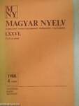 Magyar Nyelv 1980. december (dedikált példány)