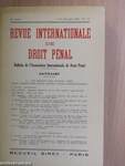 Revue Internationale de Droit Pénal 1964/1-4. I-II.