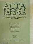 Acta Papensia 2003/3-4.