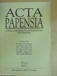 Acta Papensia 2001/1-4.
