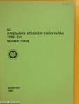 Az Országos Széchényi Könyvtár 1993. évi munkaterve