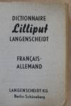 Dictionnaire Lilliput Langenscheidt Francais-Allemand (minikönyv)