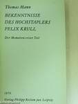 Bekenntnisse des Hochstaplers Felix Krull