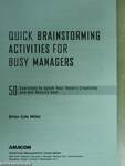 Quick brainstorming activities for busy managers