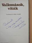 Vallomások, viták (dedikált példány)