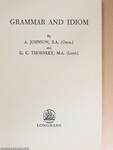 Grammar and idiom