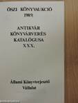 Az Állami Könyvterjesztő Vállalat antikvár könyvaukciója Budapesten 1989 novemberében