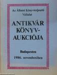 Az Állami Könyvterjesztő Vállalat antikvár könyvaukciója Budapesten 1986 novemberében