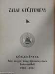 Közlemények Zala megye közgyűjteményeinek kutatásaiból 1980-1981