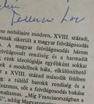 A magyar felvilágosodás történelemszemléletéről (dedikált példány)