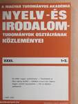 A Magyar Tudományos Akadémia Nyelv- és Irodalomtudományok Osztályának közleményei 1979/1-4.