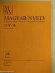 Magyar Nyelv 1981/1-4.