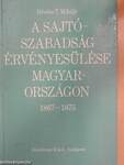 A sajtószabadság érvényesülése Magyarországon 1867-1875