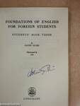 Foundations of English for Foreign Students - Students' Book 3.
