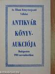 Az Állami Könyvterjesztő Vállalat antikvár könyvaukciója Budapesten 1988 novemberében