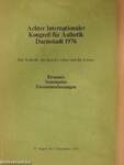 Achter Internationaler Kongreß für Ästhetik Darmstadt 1976