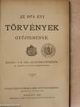 Az 1874. évi törvények gyüjteménye