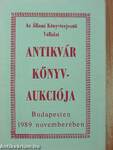 Az Állami Könyvterjesztő Vállalat antikvár könyvaukciója Budapesten 1989 novemberében