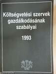 Költségvetési szervek gazdálkodásának szabályai 1993