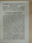 Természettudományi Közlöny 1926. január-december/Pótfüzetek a Természettudományi Közlönyhöz 1926. január-december