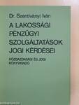 A lakossági pénzügyi szolgáltatások jogi kérdései