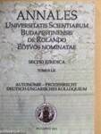 Annales Universitatis Scientiarum Budapestinensis de Rolando Eötvös nominatae LII