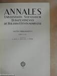 Annales Universitatis Scientiarum Budapestinensis de Rolando Eötvös nominatae VIII.