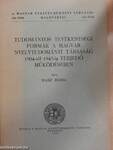 Tudományos tevékenységi formák a Magyar Nyelvtudományi Társaság 1904-től 1945-ig terjedő működésében