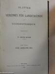 Blätter des Vereines für Landeskunde von Niederösterreich 1884.