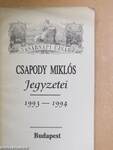 Csapody Miklós Jegyzetei