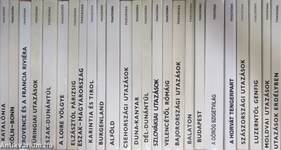 "25 kötet a Panoráma "mini" útikönyvek című sorozatból" (nem teljes sorozat)
