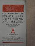 Calendar of events 1931 Great Britain and Ireland